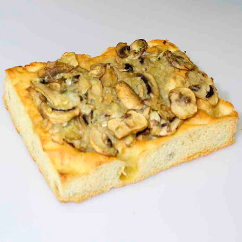 Focaccia con Champiñones y Cebolla (Vegana)